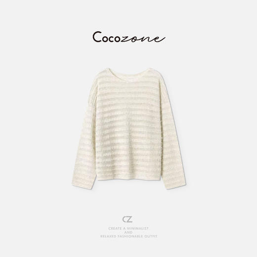 COCO ZONE 刘一一【100高捻棉】薄透肌理感毛织上衣 CD2A1794 商品图0