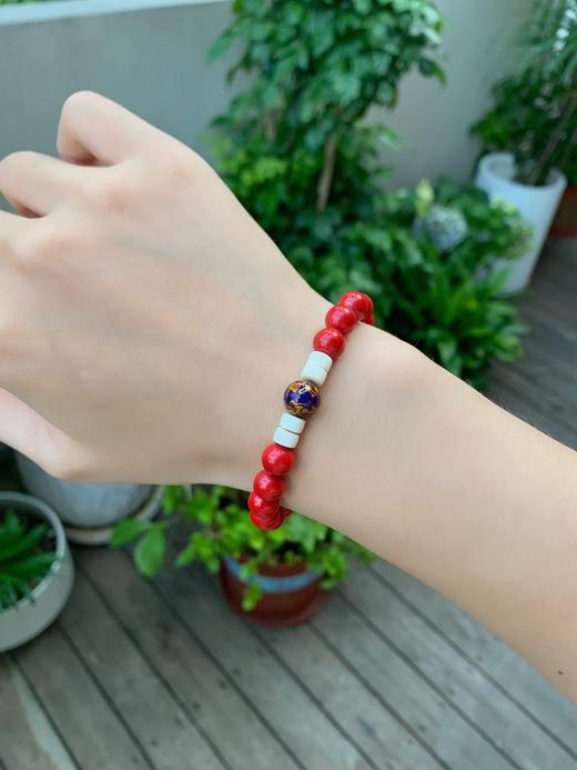 2025·帝王朱砂·猛犸xiang牙古法大漆珠手串(现货) 商品图11