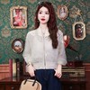高品质气质国风刺绣棒球服短外套夏季薄款透气防晒衫别致钉珠上衣 商品缩略图1