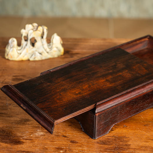 清早期	紫檀暗屉文房盖盒 商品图4