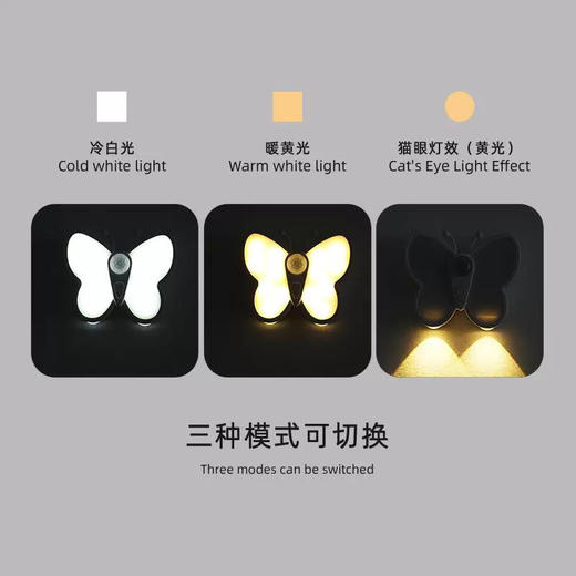 电子发光沙漏小型计时器装饰品摆件 蝴蝶小夜灯 商品图2