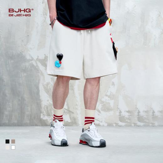 BJHG不计后果趣味贴贴短裤男款夏潮牌美式复古宽松休闲运动五分裤 商品图0
