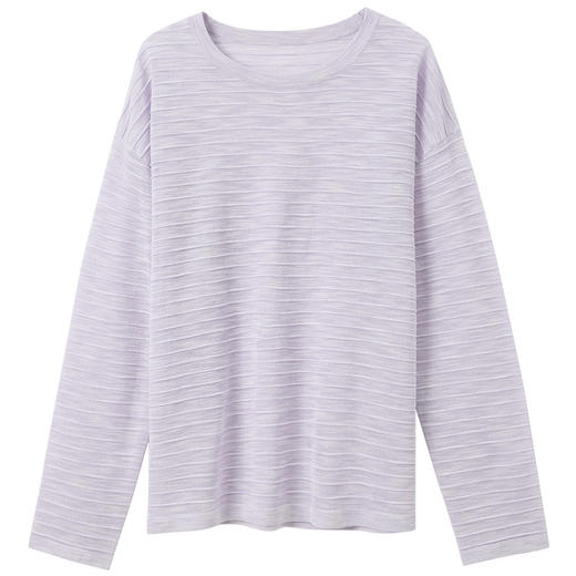 三彩2025秋季新款肌理感针织衫圆领宽松落肩袖毛衫休闲M 商品图4