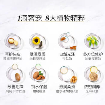 施华蔻（Schwarzkopf）金致润养瞬柔精油套装(精油75ml*2)(护发精油 免洗滋养 防毛躁) /个人护理 /洗发护发 /润发精华 商品图4