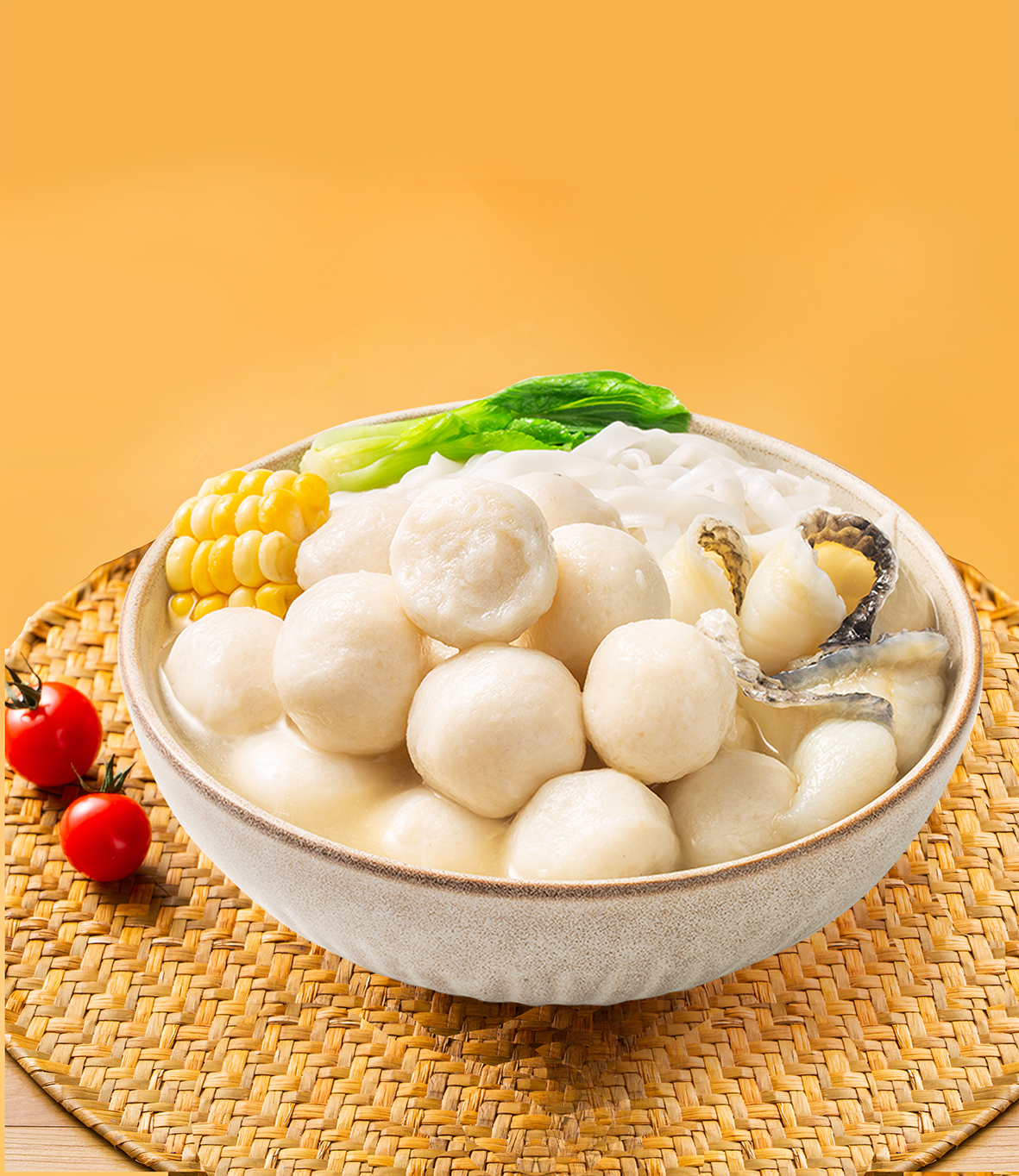 【潮汕鱼丸】鲜香弹嫩，一口回味海洋的馈赠！真鱼肉打造，口感Q弹，开袋即煮/微波加热，懒人友好。