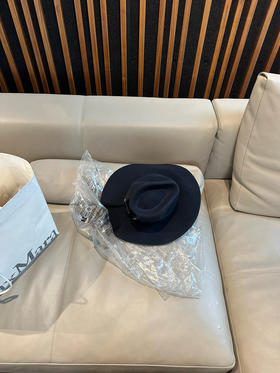 在途国现Maxmara深蓝色羊毛遮阳帽899元57码58码