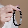 【优选天然黑曜石 招财转运】海蓝宝黑发晶水晶男女情侣手链 时来运转 商品缩略图1