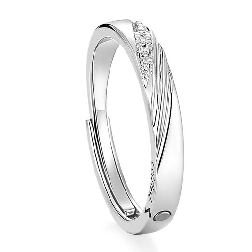 卡蒂罗KADER 【可磁吸ᚑʌ៱💗᧘ᚒ】恋爱密语情侣对戒 coisini纯粹与浪漫钟爱久久可调节素圈一对 520女友甜蜜爱恋 925银 戒指 男女同款情侣款 商品图3