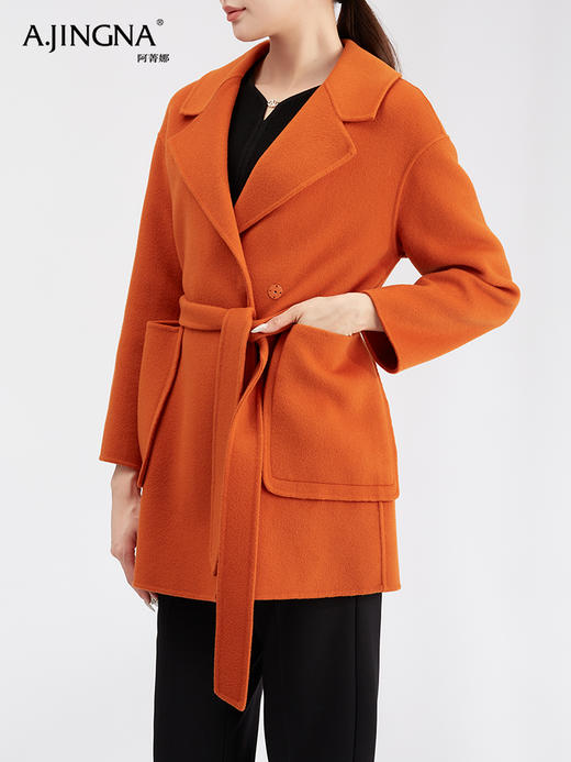 【商城同款】阿菁娜简洁宽松版型经典率性大衣F30D211017 商品图4