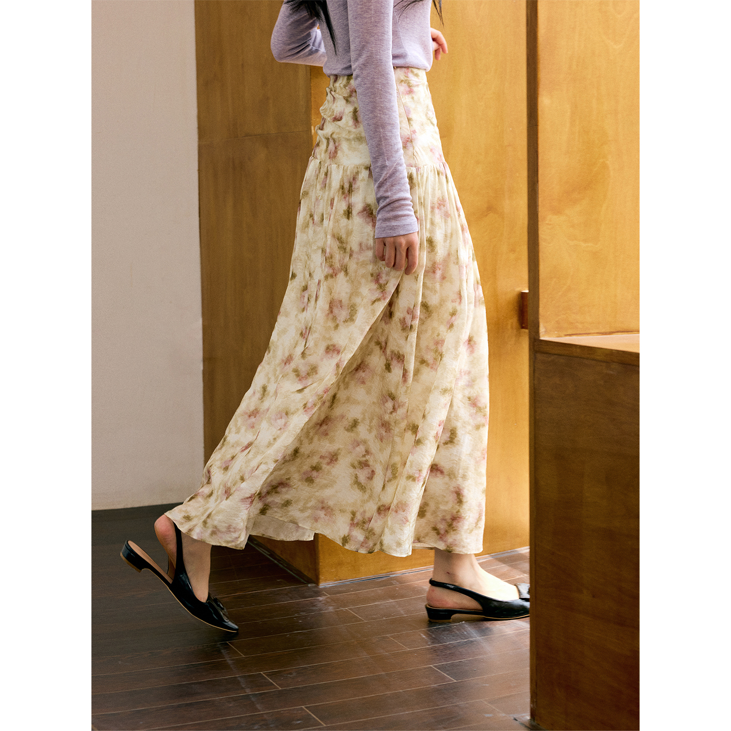 HeyDress晕染印花A摆半裙