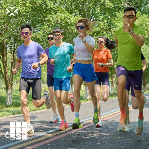 【59秒杀】有为者/男女款呼吸方格圆领速干短袖轻薄吸汗T恤透气跑步服动感风 商品图0