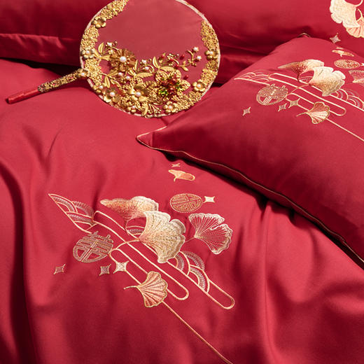 【富安娜】B座7F |婚庆床单四件/杏福满满 商品图2