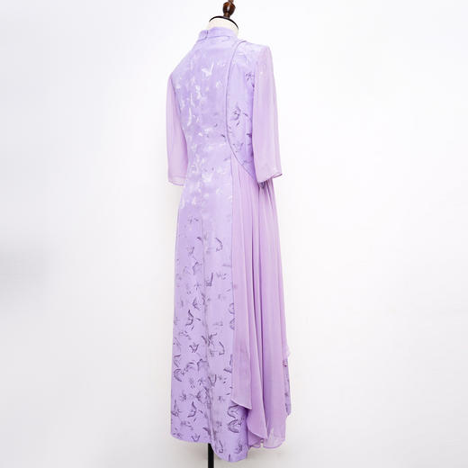 吉祥衣家新中式国风春夏新款高端气质显瘦修身女装千蝶赴卉连衣裙 商品图2