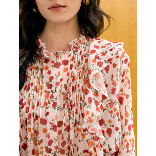 HeyDress玫瑰碎花浪漫法式衬衫 商品图2