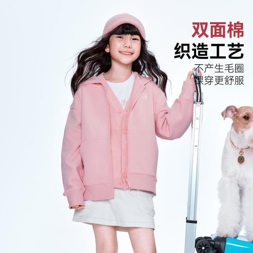 【实体店同款】男女童带帽长袖针织外套秋季新款安奈儿童装AM535480 商品图3