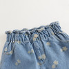 马克珍妮女童清新碎花牛仔萝卜裤2025年秋装新款551526 商品缩略图3