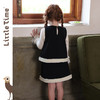littletime女童套装2025秋新款儿童洋气cleanfit少女黑色背心半裙 商品缩略图4
