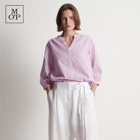 Marc O'Polo条纹半开襟上衣