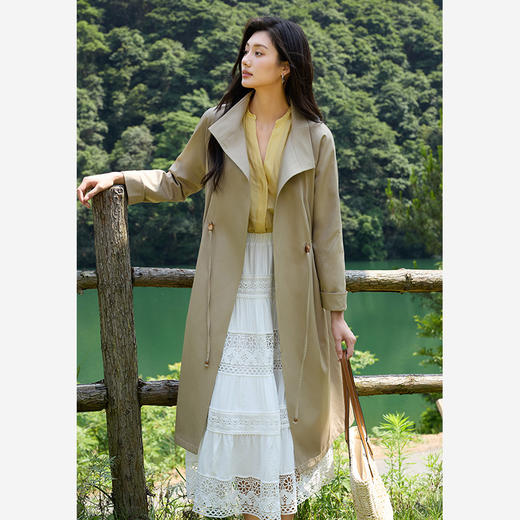 Y5Q08G1975 都市通勤 中长款 风衣 秋季 RJ005 商品图1