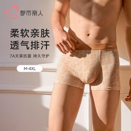 都市丽人内裤男士内裤40S棉拉架内裤明筋平角内裤男内裤FKHC46 商品图0