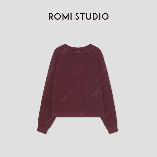 ROMI STUDIO“美式复古”100高支长绒棉做旧宽松套头卫衣RWBWSY1582 商品图0