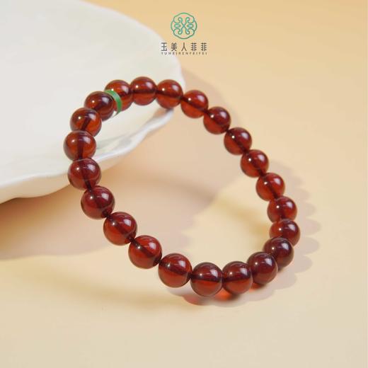 菲菲珠宝好^血珀单圈圆珠手串约8mm+-多样性发一 商品图0