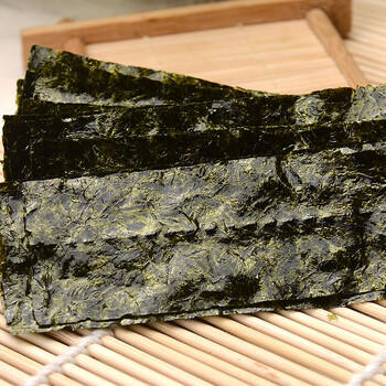 波力海苔片 儿童休闲零食 即食紫菜 寿司海苔原味罐装90克约120小包 /休闲食品 /海味零食 /海苔 商品图0