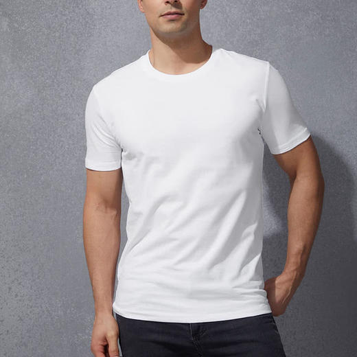 MM 山姆 Member's Mark 精梳棉男士T恤 6件装 白色 商品图1