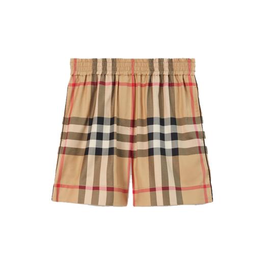 【三】BURBERRY 巴宝莉 女士格纹棉质休闲短裤 格子 8071091 A7028 商品图0