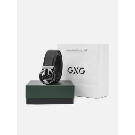 GXG皮带便捷针扣男士裤腰带纯牛皮青年潮流年轻人商务皮带 商品图3