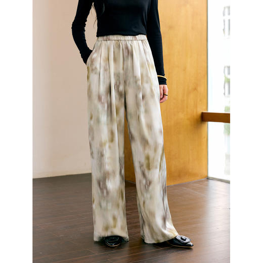 HeyDress晕染印花宽松长裤 商品图0