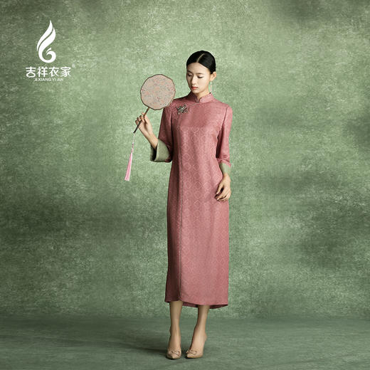 吉祥衣家新中式国风新款裙子气质修身显瘦女装四柿如意连衣裙女夏 商品图3