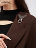 【商城同款】阿菁娜流畅活页领长款山羊绒大衣F30D211021 商品缩略图4