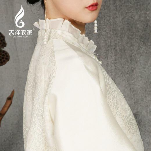 吉祥衣家中国风新中式女装2025新款风玉佩摇上衣女装真丝外套 商品图2