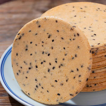 健元堂铁棍山药薄脆片黑芝麻饼粗粮无蔗糖饼干饱腹代餐孕妇休闲零食520g /休闲食品 /饼干 /薄脆饼干 商品图5