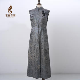 吉祥衣家新中式国风春夏新款高端气质显瘦修身女装梦笔生花套装