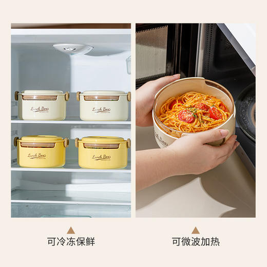 摩登主妇玻璃饭盒上班族2025新款便当盒微波炉加热小学生专用餐盒 商品图2