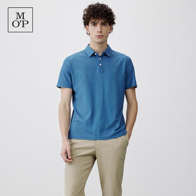 Marc O'Polo/MOP 夏季新款桑蚕丝混纺轻奢吸湿短袖Polo衫男上衣