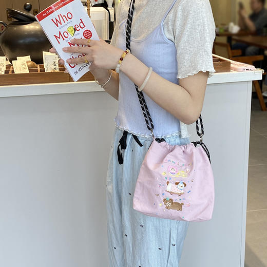 【YW】无忧购韩版ins风慵懒海边度假帆布小斜挎包25041112（截单后3-5天发货) 商品图12