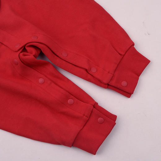 棉果果秋季新品男童中国红色中国风连体衣M312722225480 商品图4