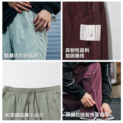 录士LUSHISI织线主题轻薄透气防泼水直筒长裤松紧绳大口袋多功能 商品图1