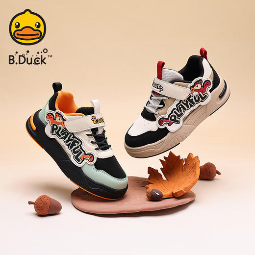 B.Duck小黄鸭童鞋春秋防滑潮低帮板鞋26-33 B3686835 商品图0