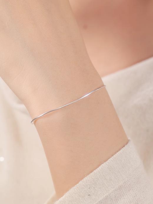 卡蒂罗KADER 光迹手链 小众设计高级感ins精致极简 个性气质冷淡风蛇骨可调节拼接#好运 S925银 手链 女款 银色 商品图3