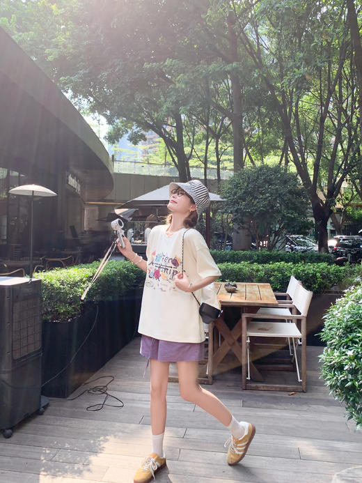 <曾小咸推荐>现货秒杀！卖完不补 ！微信打折价！韩系卡通印花宽松短袖 日常139.99 立减70 秒杀69.99！ 商品图9