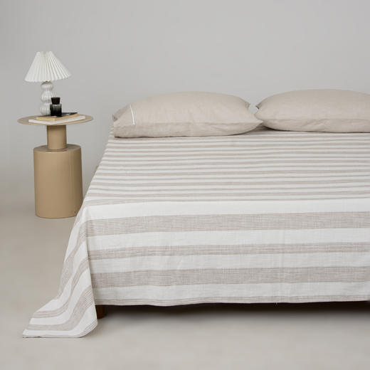 1.5米单人纯棉老粗布床单透气亲肤四季通用 商品图0