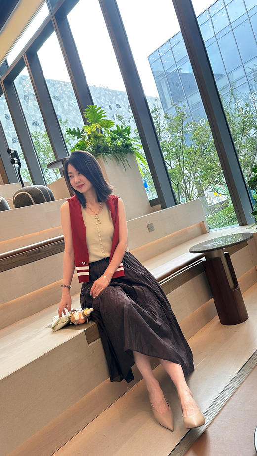 Westory2025年秋季极简尖头低跟胎牛V口单鞋通勤百搭浅口单鞋W25CE75631 商品图11