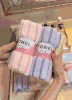 【家居百货】到手整整5条【彩条珊瑚绒毛巾】颜值超高很软~超级舒适 商品缩略图1