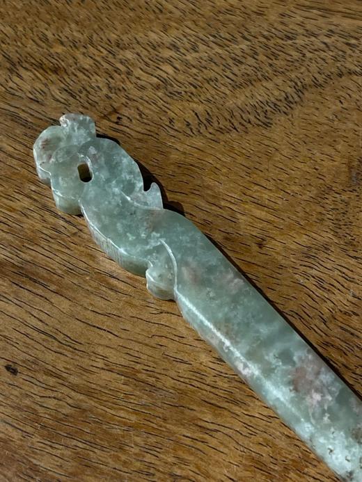 和田青白玉凤鸟钮发簪，顺丰包邮 商品图13