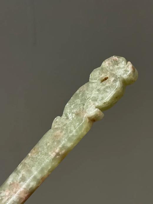 和田青白玉凤鸟钮发簪，顺丰包邮 商品图3