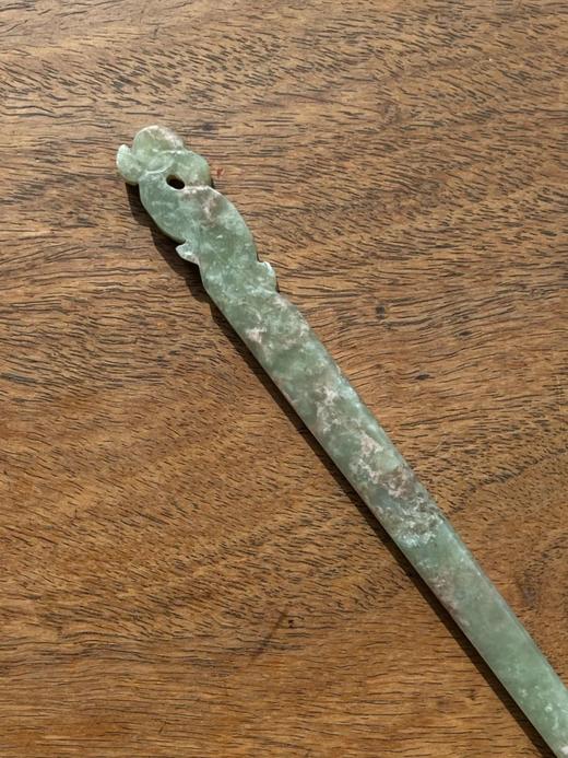 和田青白玉凤鸟钮发簪，顺丰包邮 商品图11